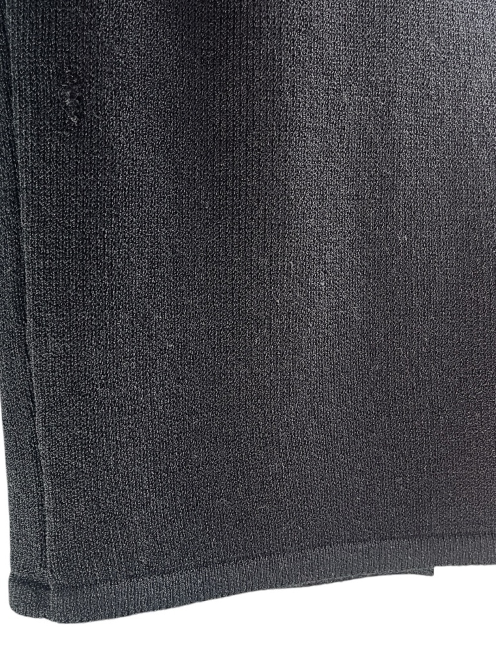 St John Basics Black Knit Midi Skirt 4 Pull On Pencil Stretch Slit Workwear - Picture 9 of 11